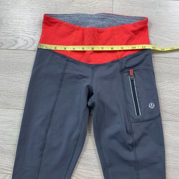 Lululemon Grey Run Crop Leggings - Picture 8 of 10